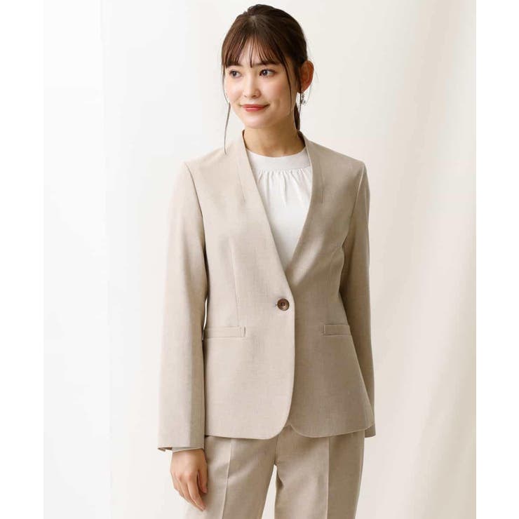 イタリアンファブリックカラーレスジャケット 無地 | a.v.v【WOMEN】 | 詳細画像3
