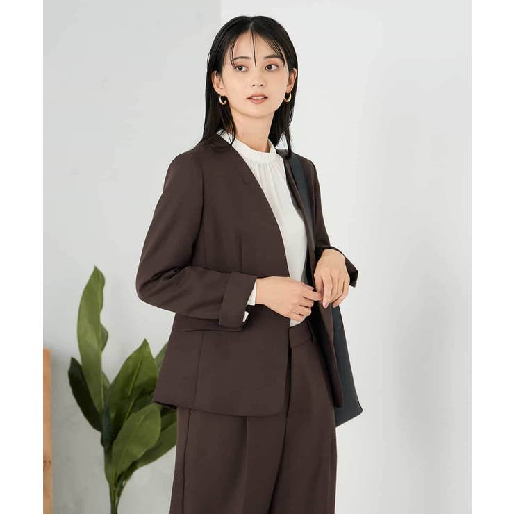 【洗える/イージーケア/ストレッチ】パウダーツイルVネックジャケット | a.v.v【WOMEN】 | 詳細画像20 