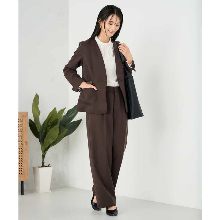 【洗える/イージーケア/ストレッチ】パウダーツイルVネックジャケット | a.v.v【WOMEN】 | 詳細画像21 