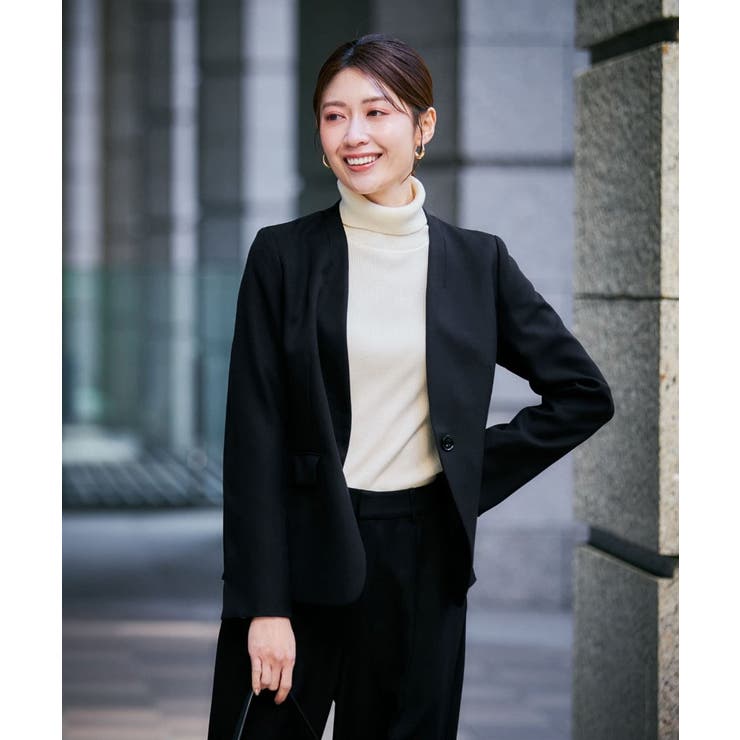 【洗える/イージーケア/ストレッチ】パウダーツイルVネックジャケット | a.v.v【WOMEN】 | 詳細画像27 