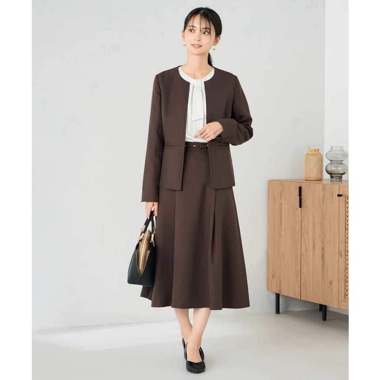 【洗える/イージーケア/ストレッチ】パウダーツイルキーネックジャケット | a.v.v【WOMEN】 | 詳細画像11 