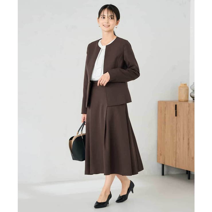 【洗える/イージーケア/ストレッチ】パウダーツイルキーネックジャケット | a.v.v【WOMEN】 | 詳細画像12 