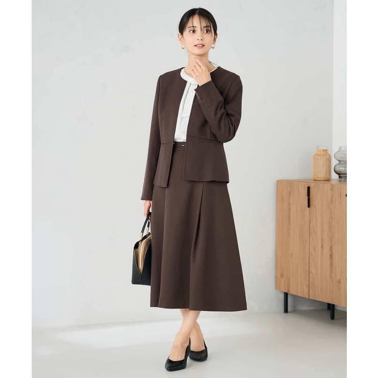 【洗える/イージーケア/ストレッチ】パウダーツイルキーネックジャケット | a.v.v【WOMEN】 | 詳細画像14 