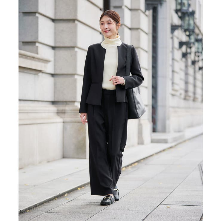 【洗える/イージーケア/ストレッチ】パウダーツイルキーネックジャケット | a.v.v【WOMEN】 | 詳細画像22 