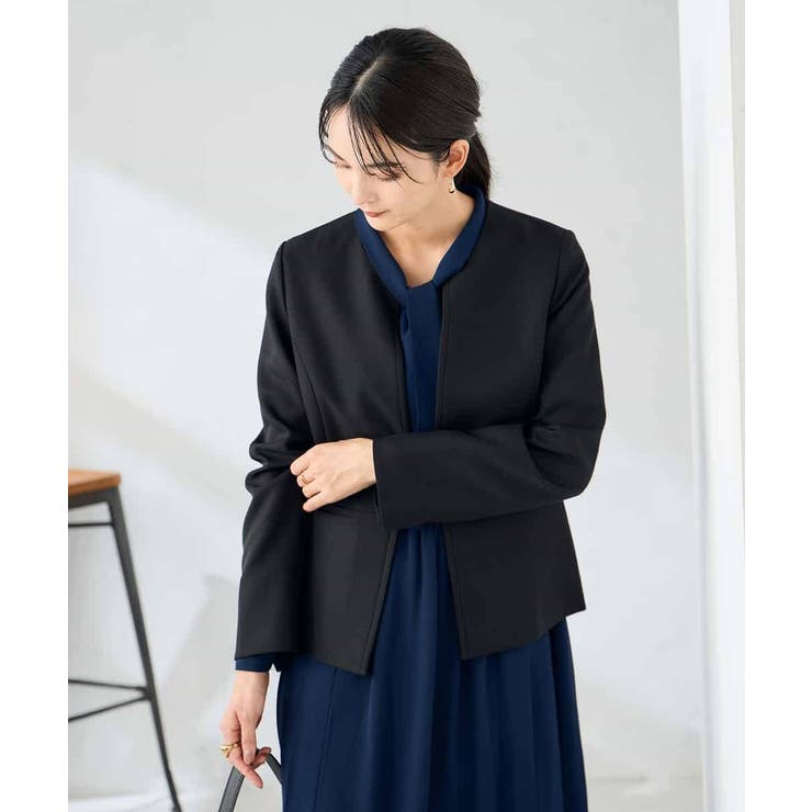 【洗える/イージーケア/ストレッチ】パウダーツイルキーネックジャケット | a.v.v【WOMEN】 | 詳細画像26 