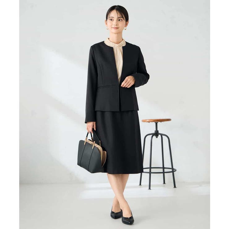 【洗える/イージーケア/ストレッチ】パウダーツイルキーネックジャケット | a.v.v【WOMEN】 | 詳細画像29 