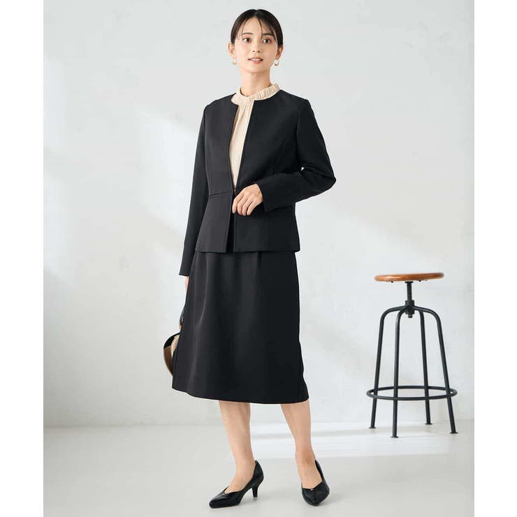 【洗える/イージーケア/ストレッチ】パウダーツイルキーネックジャケット | a.v.v【WOMEN】 | 詳細画像30 