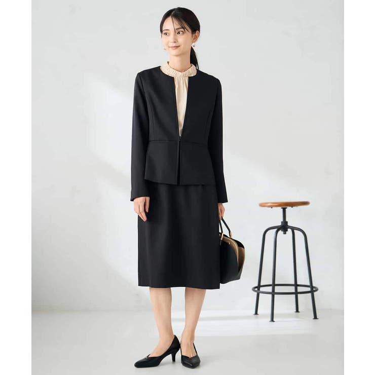 【洗える/イージーケア/ストレッチ】パウダーツイルキーネックジャケット | a.v.v【WOMEN】 | 詳細画像32 