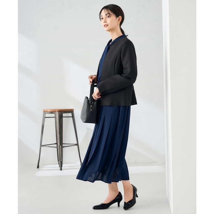 【洗える/イージーケア/ストレッチ】パウダーツイルキーネックジャケット | a.v.v【WOMEN】 | 詳細画像35 