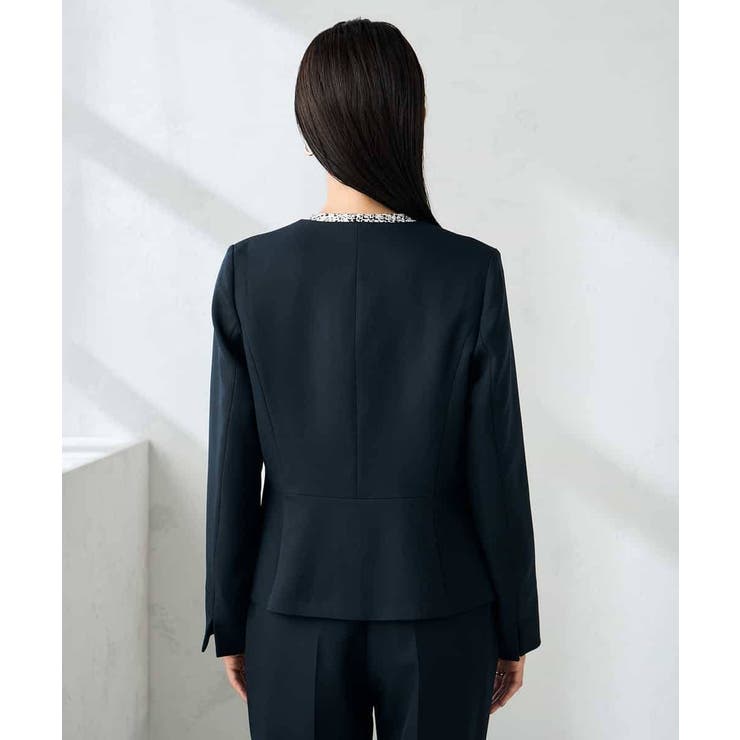 【洗える/イージーケア/ストレッチ】パウダーツイルキーネックジャケット | a.v.v【WOMEN】 | 詳細画像38 