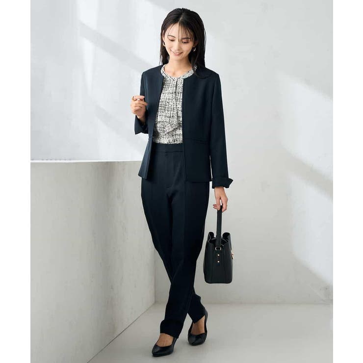 【洗える/イージーケア/ストレッチ】パウダーツイルキーネックジャケット | a.v.v【WOMEN】 | 詳細画像5 