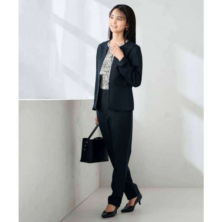 【洗える/イージーケア/ストレッチ】パウダーツイルキーネックジャケット | a.v.v【WOMEN】 | 詳細画像6 