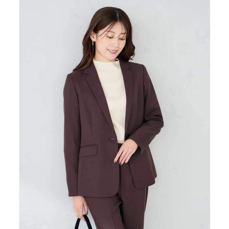 【洗える/イージーケア/ストレッチ】パウダーツイルテーラードジャケット | a.v.v【WOMEN】 | 詳細画像1 