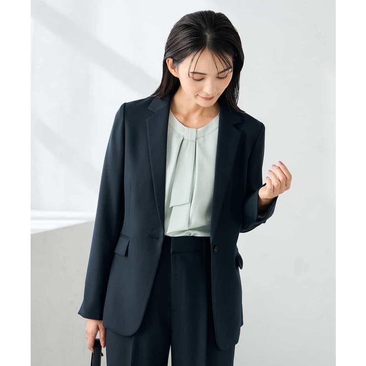 【洗える/イージーケア/ストレッチ】パウダーツイルテーラードジャケット | a.v.v【WOMEN】 | 詳細画像2 