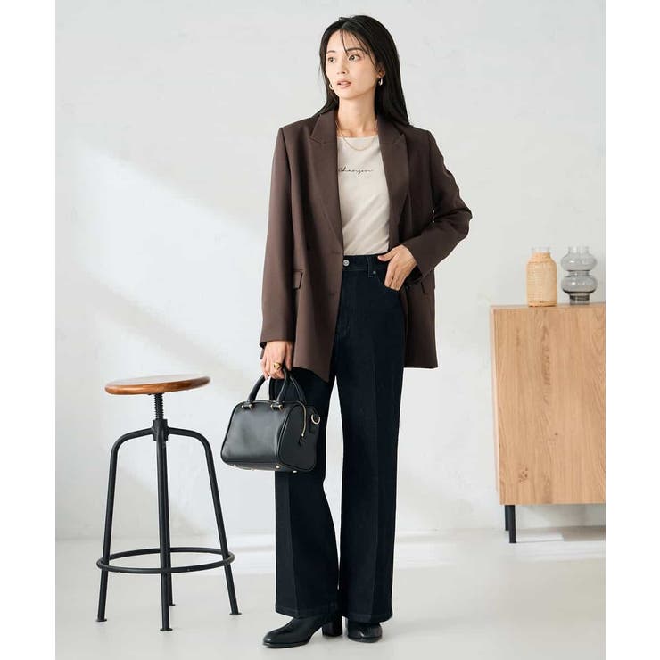 【洗える/イージーケア/ストレッチ】パウダーツイルダブルブレストジャケット | a.v.v【WOMEN】 | 詳細画像13 