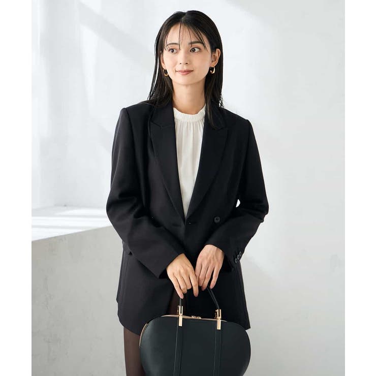 【洗える/イージーケア/ストレッチ】パウダーツイルダブルブレストジャケット | a.v.v【WOMEN】 | 詳細画像19 