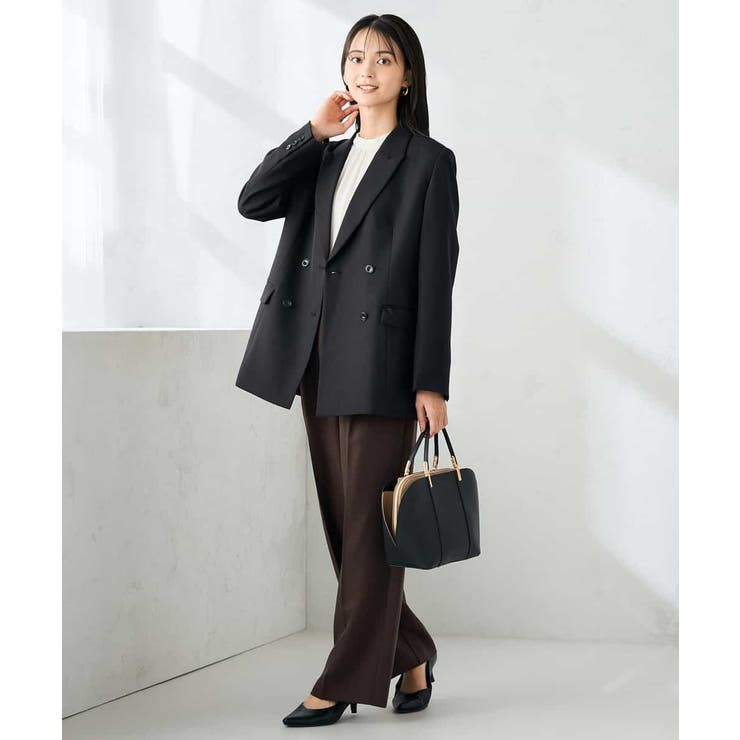 【洗える/イージーケア/ストレッチ】パウダーツイルダブルブレストジャケット | a.v.v【WOMEN】 | 詳細画像22 