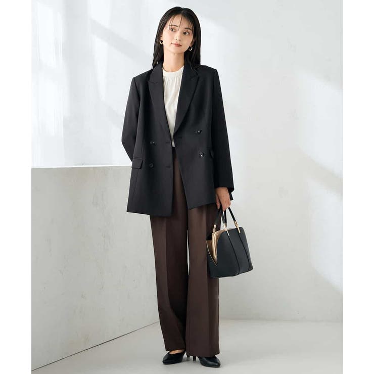 【洗える/イージーケア/ストレッチ】パウダーツイルダブルブレストジャケット | a.v.v【WOMEN】 | 詳細画像23 