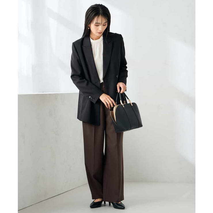 【洗える/イージーケア/ストレッチ】パウダーツイルダブルブレストジャケット | a.v.v【WOMEN】 | 詳細画像24 