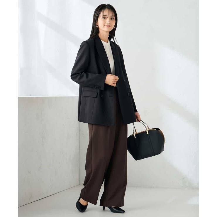 【洗える/イージーケア/ストレッチ】パウダーツイルダブルブレストジャケット | a.v.v【WOMEN】 | 詳細画像25 