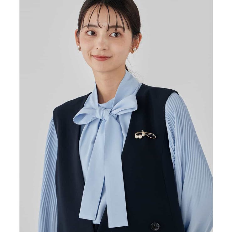 【洗える/ストレッチ/セットアップ対応】ダブルクロスロングジレワンピース | a.v.v【WOMEN】 | 詳細画像2 