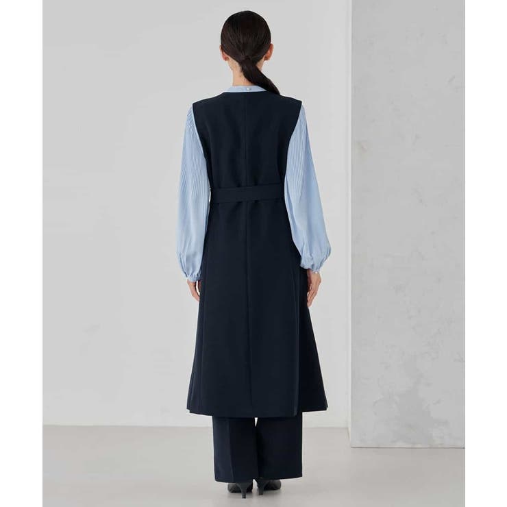 【洗える/ストレッチ/セットアップ対応】ダブルクロスロングジレワンピース | a.v.v【WOMEN】 | 詳細画像28 