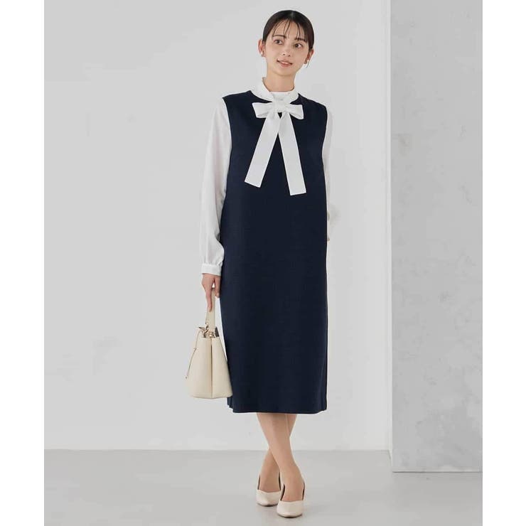 ツイードボウタイワンピース | a.v.v【WOMEN】 | 詳細画像1 