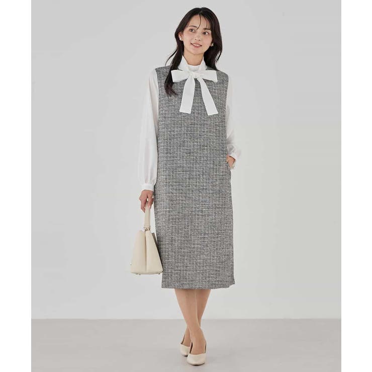 ツイードボウタイワンピース | a.v.v【WOMEN】 | 詳細画像12 