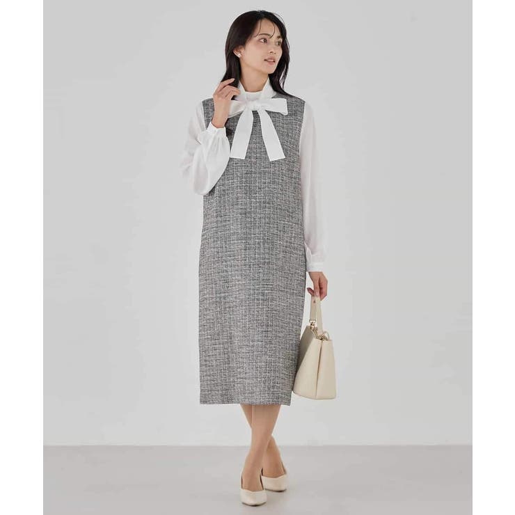 ツイードボウタイワンピース | a.v.v【WOMEN】 | 詳細画像16 