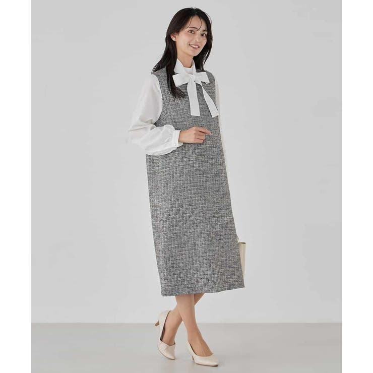 ツイードボウタイワンピース | a.v.v【WOMEN】 | 詳細画像17 