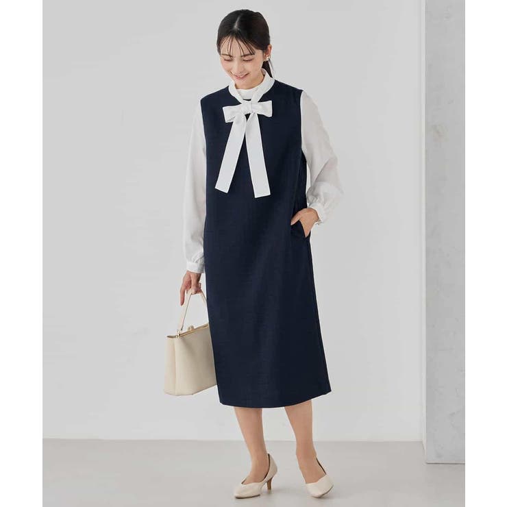 ツイードボウタイワンピース | a.v.v【WOMEN】 | 詳細画像2 