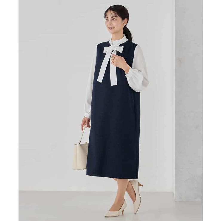 ツイードボウタイワンピース | a.v.v【WOMEN】 | 詳細画像3 