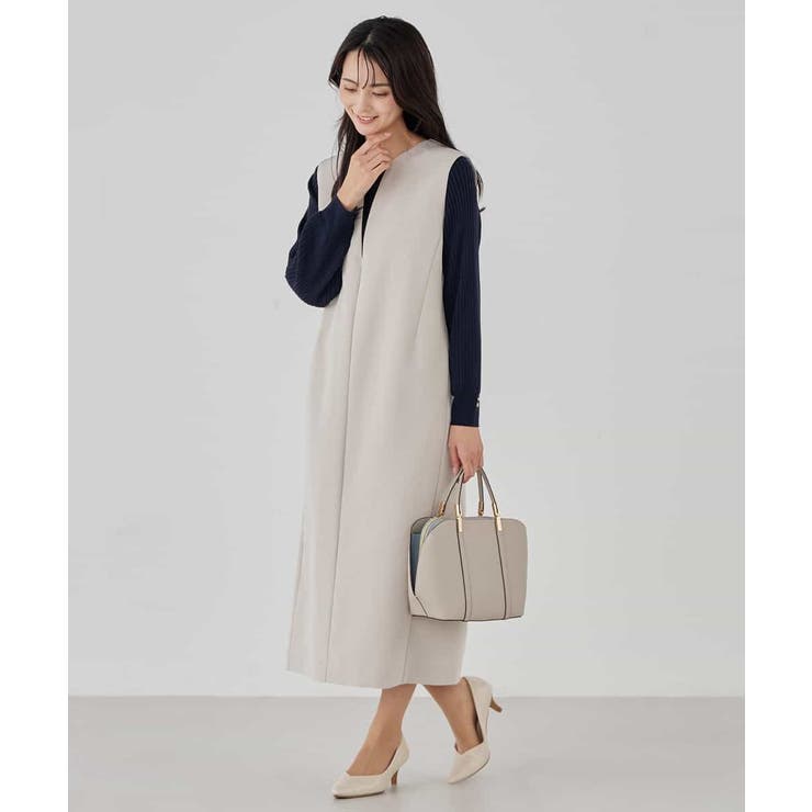 【洗える/ストレッチ】ダブルクロスジャンパードレス | a.v.v【WOMEN】 | 詳細画像20 