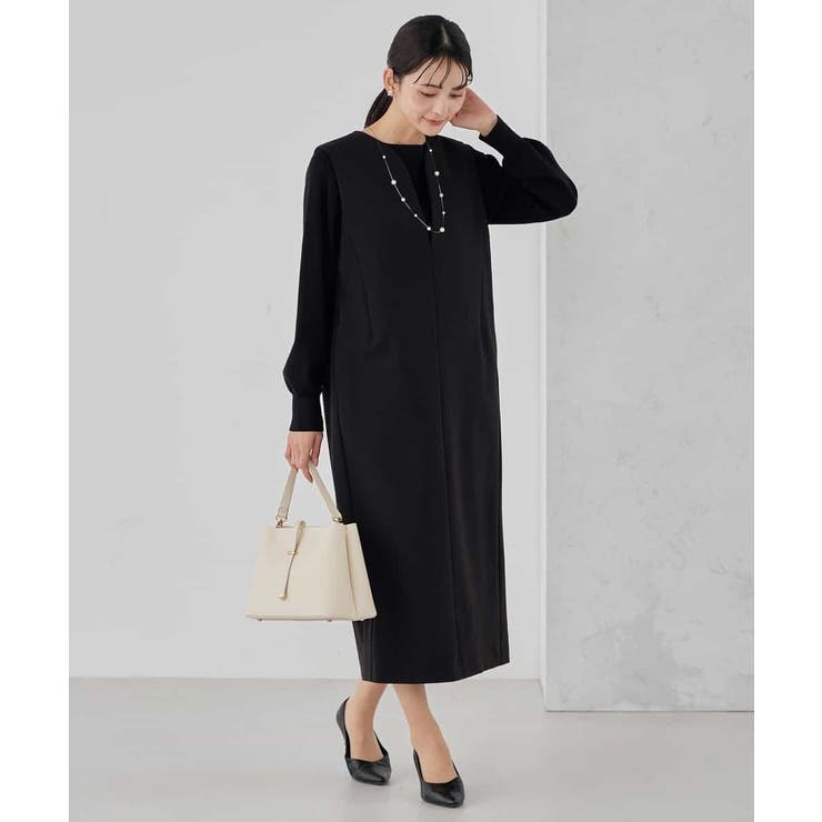 【洗える/ストレッチ】ダブルクロスジャンパードレス | a.v.v【WOMEN】 | 詳細画像26 