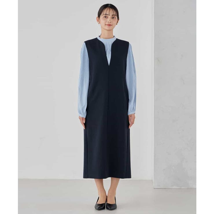 【洗える/ストレッチ】ダブルクロスジャンパードレス | a.v.v【WOMEN】 | 詳細画像27 