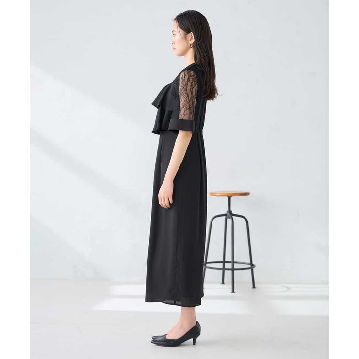 【結婚式/お呼ばれに】ラッフルティアードオールインワンドレス | a.v.v【WOMEN】 | 詳細画像8 