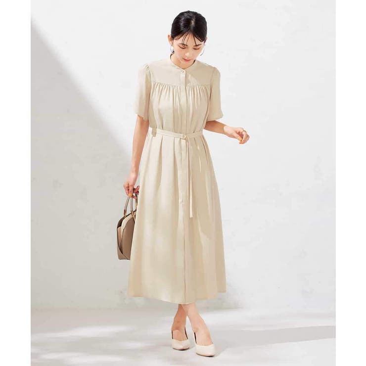 【洗える】ベルト付切り替えワンピース | a.v.v【WOMEN】 | 詳細画像7 