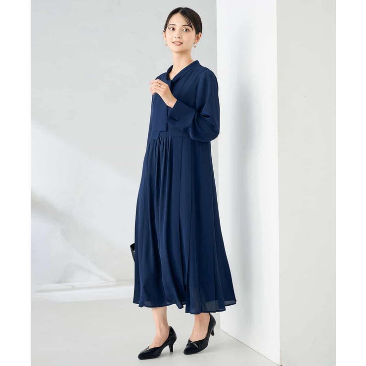 【洗える/WEB限定】ボウタイタックワンピース | a.v.v【WOMEN】 | 詳細画像2 