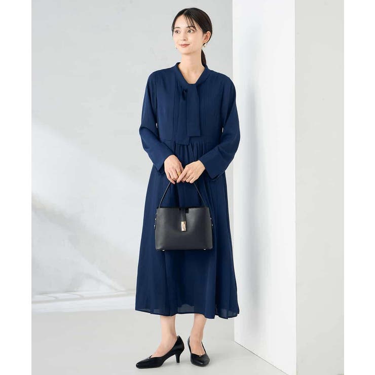 【洗える/WEB限定】ボウタイタックワンピース | a.v.v【WOMEN】 | 詳細画像4 