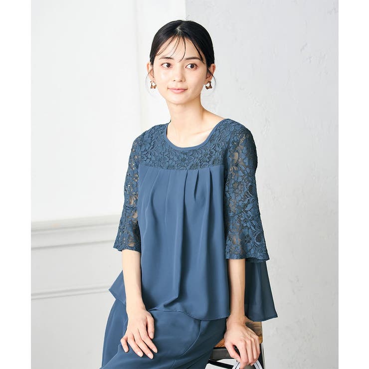 レースドッキングブラウスパンツセット | a.v.v【WOMEN】 | 詳細画像7 