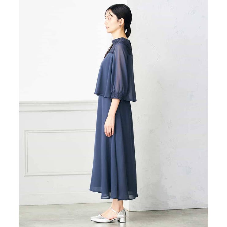 アー・ヴェ・ヴェ（a．v．v）/レースドッキングシフォンワンピース レースドッキングシフォンワンピース[品番：ITKW0020365]｜a.v.v