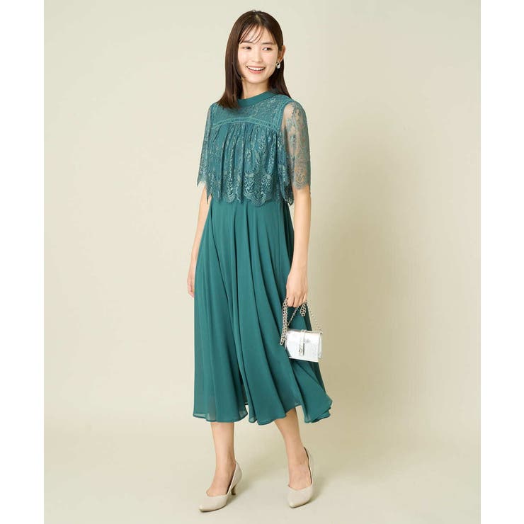 グリーン | レースドッキングワンピース | a.v.v【WOMEN】