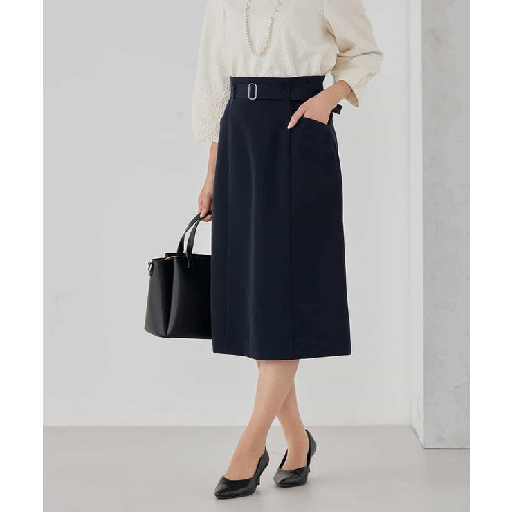 【洗える/ストレッチ/セットアップ対応】ダブルクロスタイトスカート | a.v.v【WOMEN】 | 詳細画像3 