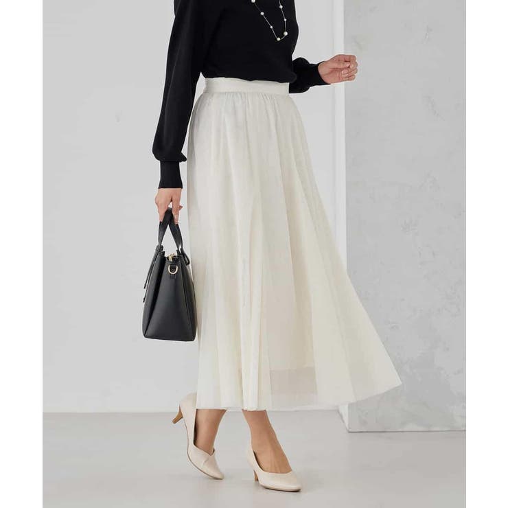 アイボリー | 【洗える】チュールマーメイドスカート | a.v.v【WOMEN】
