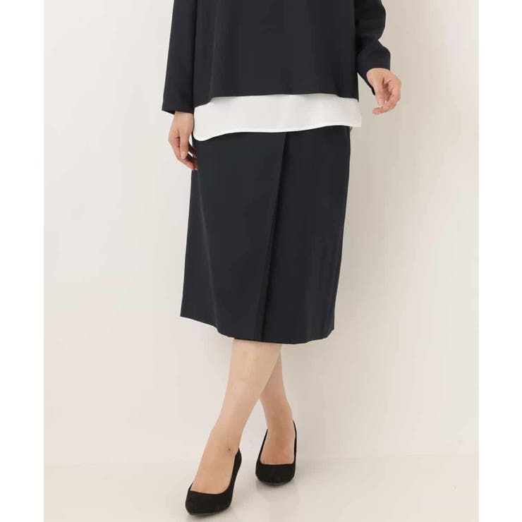 【洗える/セットアップ対応】ラップ調ナロースカート | a.v.v【WOMEN】 | 詳細画像2 