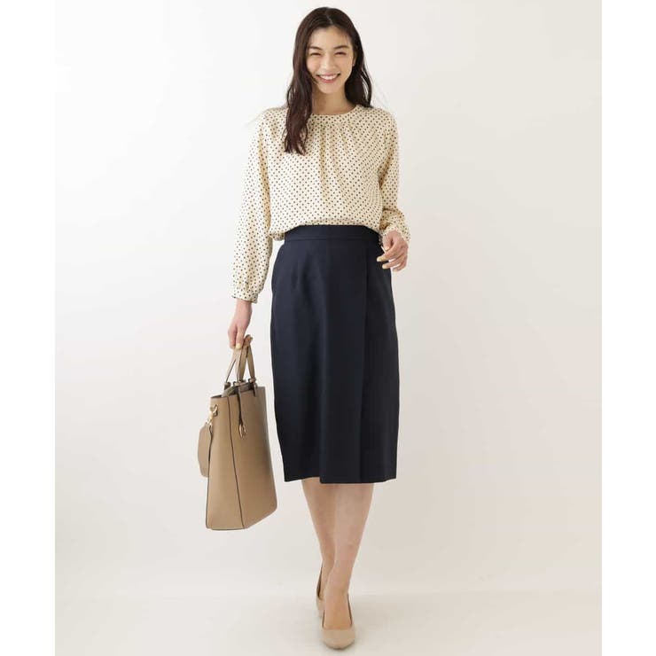 【洗える/セットアップ対応】ラップ調ナロースカート | a.v.v【WOMEN】 | 詳細画像5 