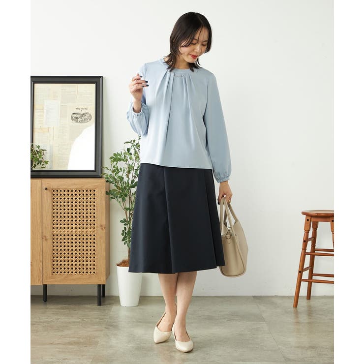 【洗える/ストレッチ/UVカット】麻調ストレッチフレアスカート | a.v.v【WOMEN】 | 詳細画像15 