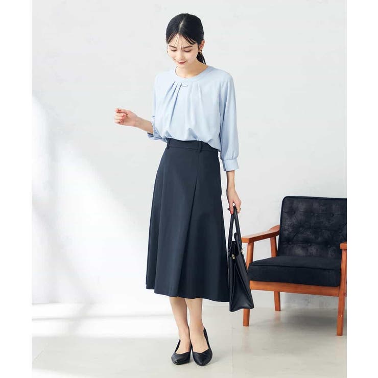 【洗える/ストレッチ/UVカット】麻調ストレッチフレアスカート | a.v.v【WOMEN】 | 詳細画像5 