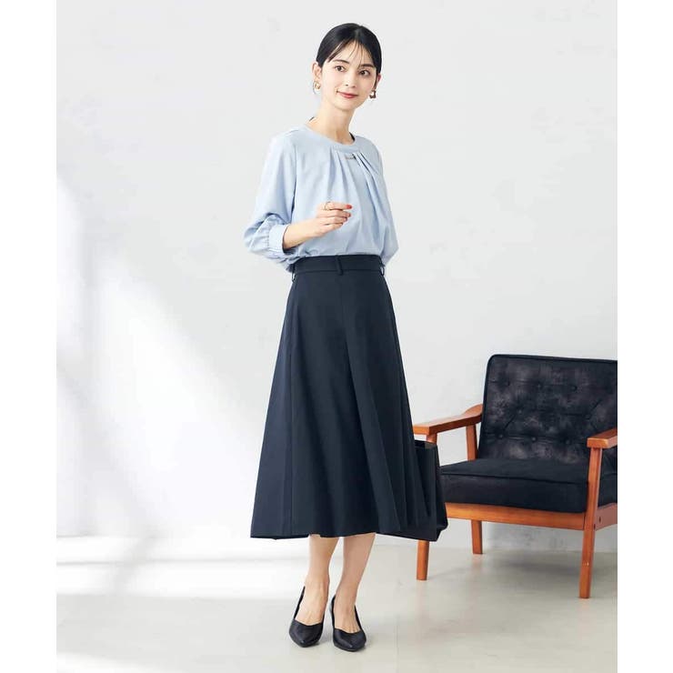 【洗える/ストレッチ/UVカット】麻調ストレッチフレアスカート | a.v.v【WOMEN】 | 詳細画像6 