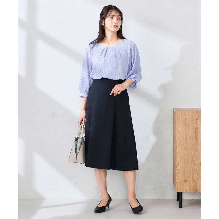 【洗える/UVカット】リネンライクストレッチフレアスカート | a.v.v【WOMEN】 | 詳細画像5 